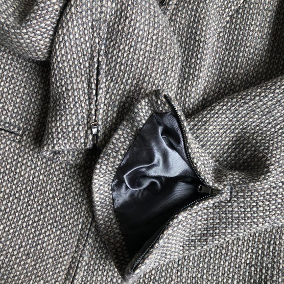 Talbots Julienne Asymmetrical Moto Front Zip Tweed Wool Blend Blazer Old Money - Picture 15 of 17